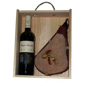 ESTUCHE BOTA DE VINO BORDADA BOTAS MONTE CON RIOJA RESERVA DOC